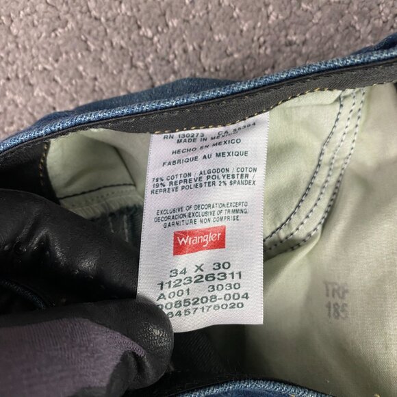 NWT Wrangler Five Star Relaxed Fit Jeans Men's 34 x 30 Performance Series Blue - Picture 9 of 14